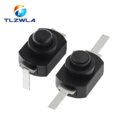 10PCS 12*8MM DC 30V 1A On Off Mini Push Button Switch for Electric Torch 1208YD Self Locking