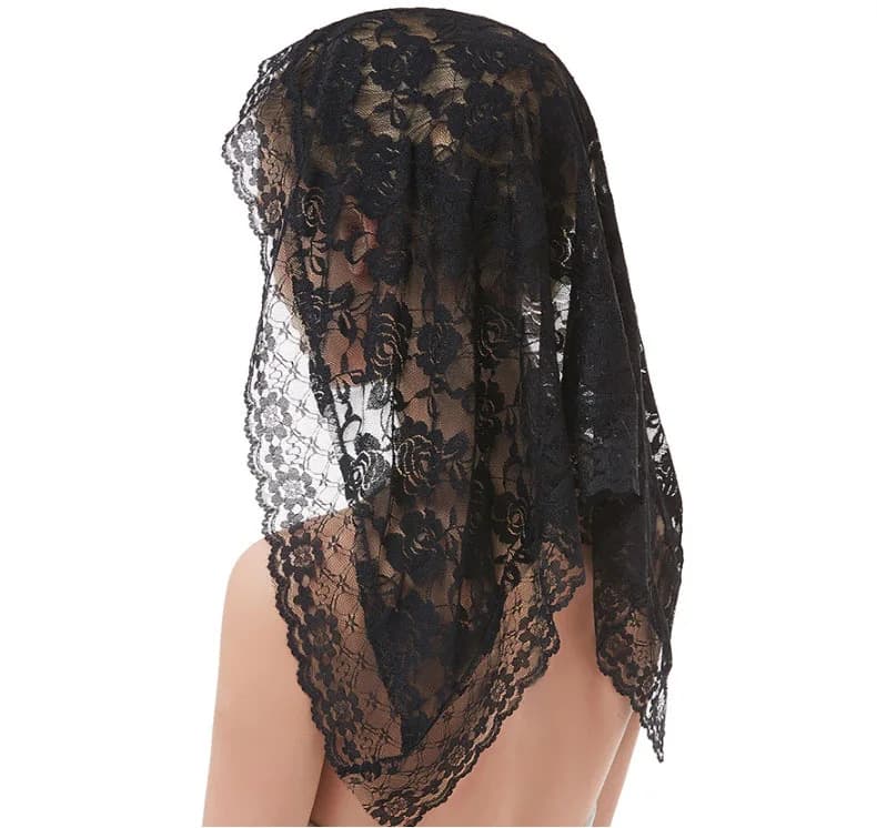 Short Wedding Veil Black Lace Bridal Veils for Flower Girls Bride Marriage Wedding Accessories 2021