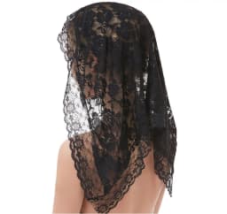 Short Wedding Veil Black Lace Bridal Veils for Flower Girls Bride Marriage Wedding Accessories 2021