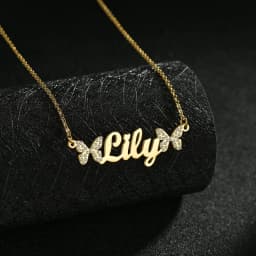 Fashion Custom Name Necklaces for Women Stainless Steel Personalized Summer Choker Letter Heart Butterfly Pendant Jewelry Gift