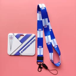 Chile Football Team Card Holder Neck Strap Students Name Card Case Lanyard Child Visit Door Identity Credit Badge Cards Cover
