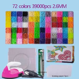 2.6mm Perler Hama Beads Set 3D Puzzle Iron Beads Toy Kids Creative Handmade Craft DIY Gift Fuse Beads Have Large Pegboard