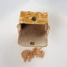 Long Chain Unique Handmade Natural Wood Rattan Straw Bamboo Root Handle Small Mini Cross Body Messenger Shoulder Bag Handbag