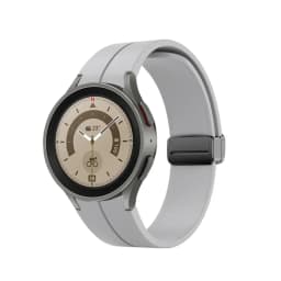 Original Silicone Strap for Samsung Galaxy Watch 5 Pro 45mm Watch 5 40mm 44mm Band Magnetic Buckle for Galaxy Watch 4/4 Classic