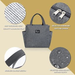Insulated Lunch Bag Cooler Lunch Box Portable Insulated Canvas Bento Pack Thermal Food Picnic Rice Bag For Women Kids