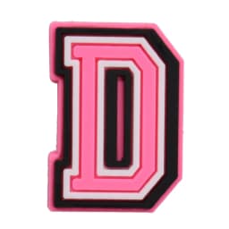 1-26Pcs PVC Pink English Letter Alphabet Sandals Shoe Charms Accessories Kids Designer Decoration DIY Backpack