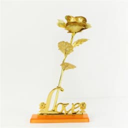 Galaxy Rose Eternal 24K Gold Flower Foil Plastic Artificial Roses Valentines Day Gift Beauty Golden Flowers for Wedding Decor