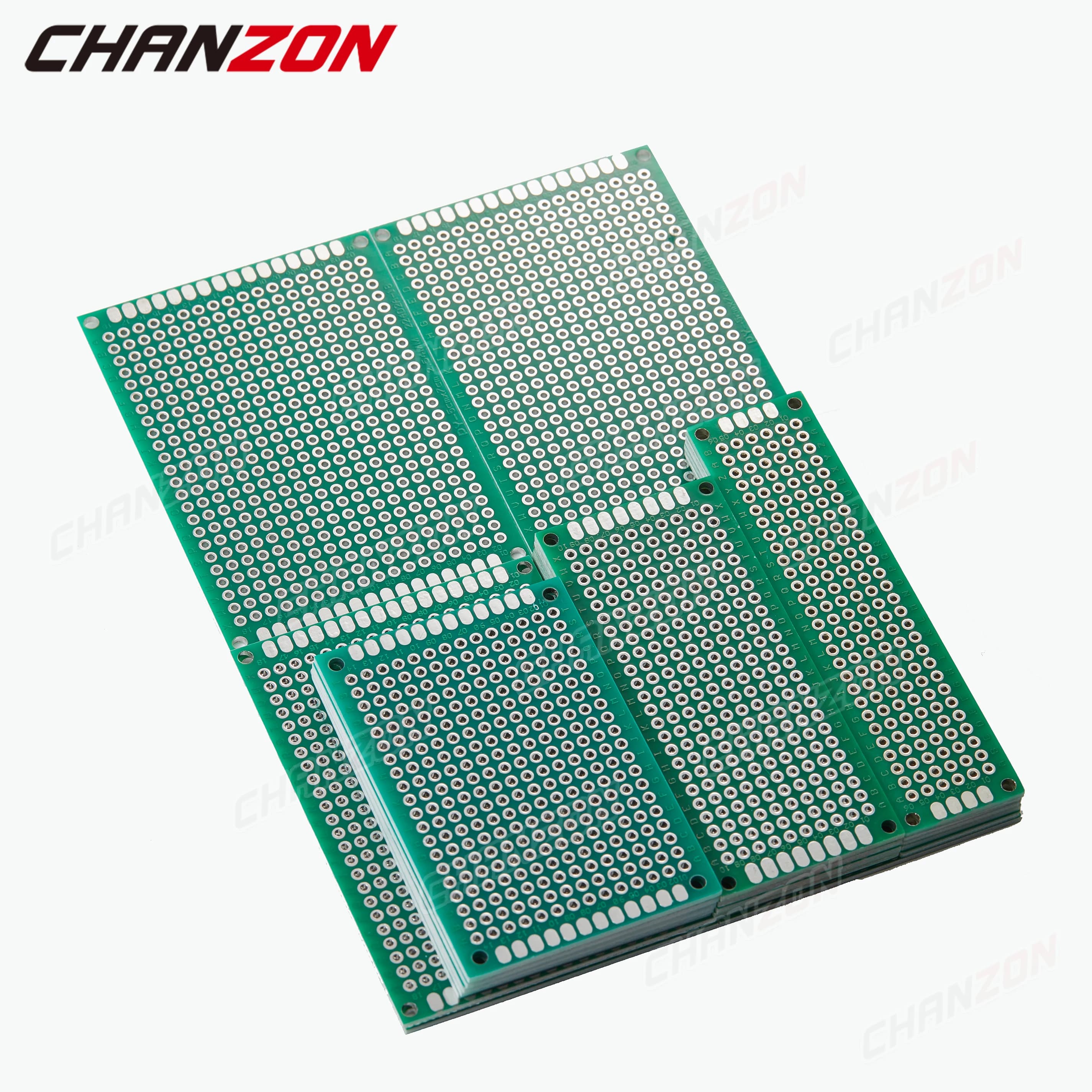 20 Pcs ( 2X8 3X7 4X6 5X7 ) Double Sided Printed Universal Circuit PCB Board Tinned FR4 Protoboard Prototype Perfboard Kit Set