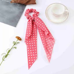 Fashion Dots Scrunchies Long Hair Rope Korean Hair Ties for Women Ponytail Scarf Sweet Elastic Hair Band Hair Accessories