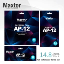 Maxtor AP-12 Thermal Pad 14.8W/mk High Thermal Conductivity Heat Dissipation Silicone Pad CPU/GPU Silicone Grease Cooling Pad
