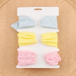 3Pcs/Set Solid Cotton Baby Headband with Card Heart Striped Print Bow Tie Knot Hair Band For Girls Headwrap Newborn Accessories