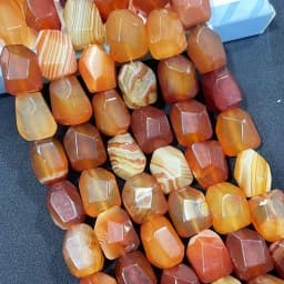 13*17MM Faceted Natural Stone Irregular Shape Agates Crystal Loose Spacer Beads For Jewelry Making DIY Necklace Bracelet