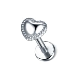 1PC Steel Moon Lighting Labret Bar Rings Crystal Flower Tragus Cartilage Piercing Rook Lobe Ear Helix Piercing Screw Fit Top 16g