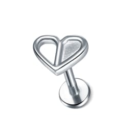 1PC Steel Moon Lighting Labret Bar Rings Crystal Flower Tragus Cartilage Piercing Rook Lobe Ear Helix Piercing Screw Fit Top 16g