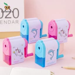 Lytwtw's Cute Unicorn Dolphin Mechanical Sharpener For Pencil School Office Supplies Creative Stationery Back To School