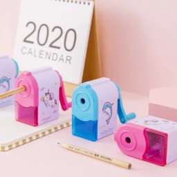 Lytwtw's Cute Unicorn Dolphin Mechanical Sharpener For Pencil School Office Supplies Creative Stationery Back To School