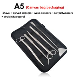 Aquarium Scissor Tools Set Wave Scissors Tweezers Plants Grass Stainless Cleaning Tools Fish Tank Shovels Aquarium Accessories