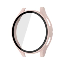 Glass+Case for Samsung Galaxy Watch 4/5/6 44mm 40mm, All-Around Screen Protector Hard PC Bumper Tempered Glass for Galaxy Watch