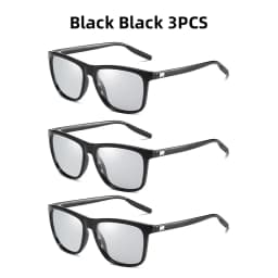 Classic Fishing Sunglasses Men Polarized Metal Square Frame UV400 Photochromic Goggles Women Driving Discoloration Eyewear