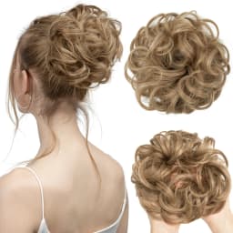 Synthetic Messy Hair Bun Extensions Big Curly Elastic Hair Scrunchies Hairpieces Chignon Donut Updo Hair Pieces for Women