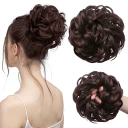 Synthetic Messy Hair Bun Extensions Big Curly Elastic Hair Scrunchies Hairpieces Chignon Donut Updo Hair Pieces for Women