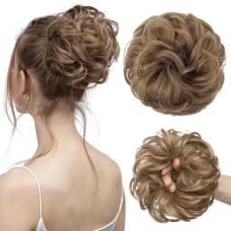 Synthetic Messy Hair Bun Extensions Big Curly Elastic Hair Scrunchies Hairpieces Chignon Donut Updo Hair Pieces for Women