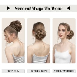 Synthetic Messy Hair Bun Extensions Big Curly Elastic Hair Scrunchies Hairpieces Chignon Donut Updo Hair Pieces for Women
