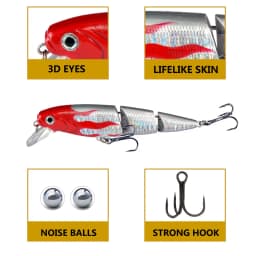 Multi Section Sea Bass Hard Fishing Lure 3D Fish Eyes 1PCS Crankbaits Minnow Fake Artificial Bait Suit for Fishing Carp Tackle
