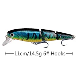 Multi Section Sea Bass Hard Fishing Lure 3D Fish Eyes 1PCS Crankbaits Minnow Fake Artificial Bait Suit for Fishing Carp Tackle