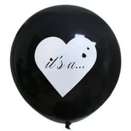 1Set 36'' Giant Boy or Girl Black Latex Balloon Blue Pink Confetti Baby Shower Globos Gender Reveal Party Decoration Supplies