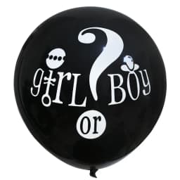 1Set 36'' Giant Boy or Girl Black Latex Balloon Blue Pink Confetti Baby Shower Globos Gender Reveal Party Decoration Supplies