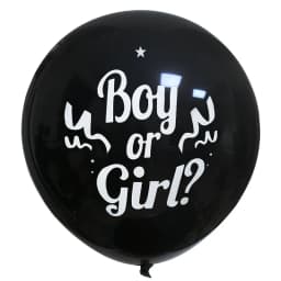 1Set 36'' Giant Boy or Girl Black Latex Balloon Blue Pink Confetti Baby Shower Globos Gender Reveal Party Decoration Supplies