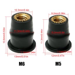 10/30PCS M5 M6 Motorcycle Windscreen Windshield Bolts Screws Metric Rubber Well Nut Fastener For Honda Suzuki Yamaha Kawasaki