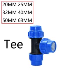 20/25/32/40/50/63mm PVC PE Tube Tap Water Splitter Plastic Quick Valve Connector Garden Farm Irrigation Water Pipe Fittings