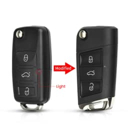 KEYYOU For Volkswagen VW Polo Passat B5 Golf MK5 Beetle Modified Flip Remote Key Shell Fob 3 Buttons Replacement Car Key Cover