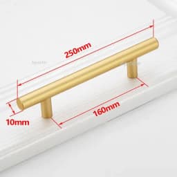 Apstelle Black Golden Cupboard Handle Brushed Stainless Steel Kitchen Cabinet Door Knob Furniture Drawer Pulls Bar Handle