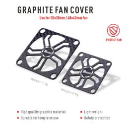 Rocket Carbon Cooling Fan Cover 40x40MM 30x30MM RC Motor / Electric Regulating Fan Protection Cover