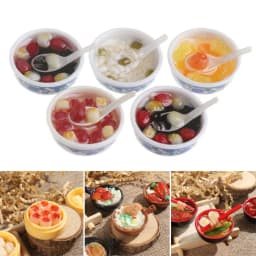 1 Pcs Random Miniature Dollhouse Chinese Rice Pastry casserole noodles dessert kitchen toy Fake Food toy Dollhouse Decoration