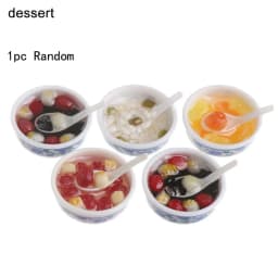 1 Pcs Random Miniature Dollhouse Chinese Rice Pastry casserole noodles dessert kitchen toy Fake Food toy Dollhouse Decoration