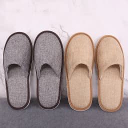 New Casual Unisex Indoor Home Slippers Cotton linen Soft Slippers Autumn Winter Flip Slops Women Men Linen Slides Slippers