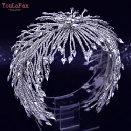YouLaPan HP399 Vintage Bridal Crown And Tiara Shining Crystal Wedding Headband Bridal Hair Accessories Luxury Wedding Jewelry