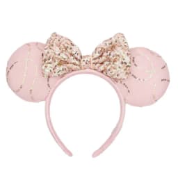 New Disney Mickey Mouse Ears Headband Space mountain Lunar New Year Minnie Bow Pink Sequins Cartoon Anime Headdress Headband Gif