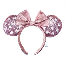 New Disney Mickey Mouse Ears Headband Space mountain Lunar New Year Minnie Bow Pink Sequins Cartoon Anime Headdress Headband Gif