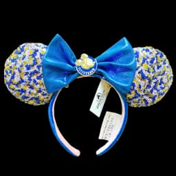 New Disney Mickey Mouse Ears Headband Space mountain Lunar New Year Minnie Bow Pink Sequins Cartoon Anime Headdress Headband Gif