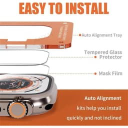2Pcs Tempered Glass Film For Apple Watch Ultra 2 49mm With Alignment Tool Screen Protector for Watch Ultra 49mm Easy Install Kit