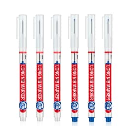 5-8Pcs/Set 20mm Deep Hole Long Nib Head Markers for Woodworking Decoration Waterproof Multi-Purpose Metal Perforating Paint Pen
