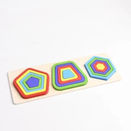 Montessori Toys Wooden Block Puzzle Children Toys Geometric Shape Color Sorter Block Toddler Sorting Math Bricks Stacking Toys