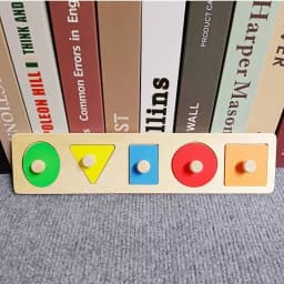 Montessori Toys Wooden Block Puzzle Children Toys Geometric Shape Color Sorter Block Toddler Sorting Math Bricks Stacking Toys