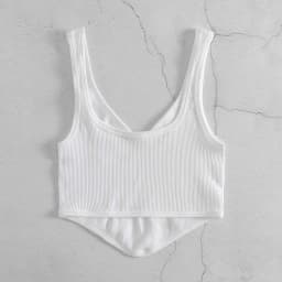 Harajuku Basic Crop Tops Rib Knit Crop Tops Women Sexy Seamless Deep V Neck Tank Top Fashion Bra Sleeveless Backless Sports Vest