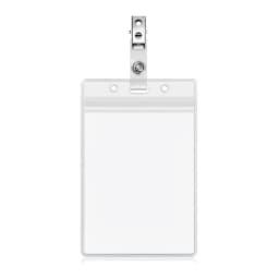 PVC Transparent Card Sleeve Cover Business Work ID Card Holder Badge Bag Bus Chest Pocket Staff Work Card Holder Badge Case